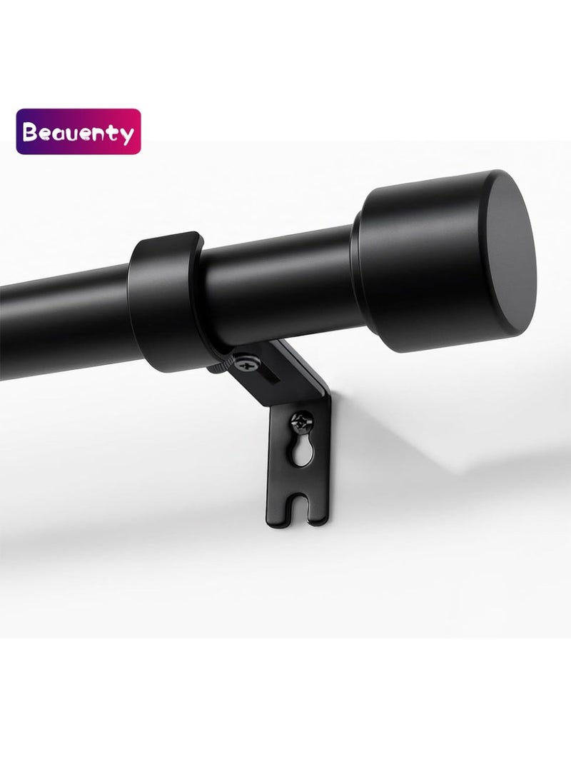 Beauenty Curtain Rod, 91.4-223.5cm Curtain Poles Set for Eyelet Curtains, 25mm Diameter Splicing Heavy Duty Drapery Rods with Adjustable Brackets for Bedroom, Living room, Office - Image 1